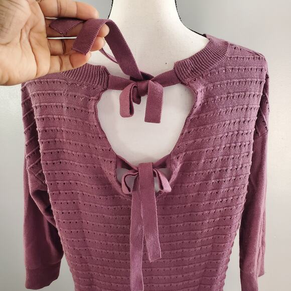 Soho New York & Company Jeans Lightweight Purple Knit Sweater Size S - Picture 5 of 11